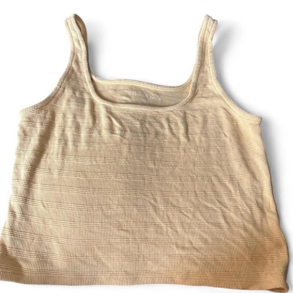 Buttercream Yellow- American Eagle - cropped‎ tank top- size Medium. #tanktop